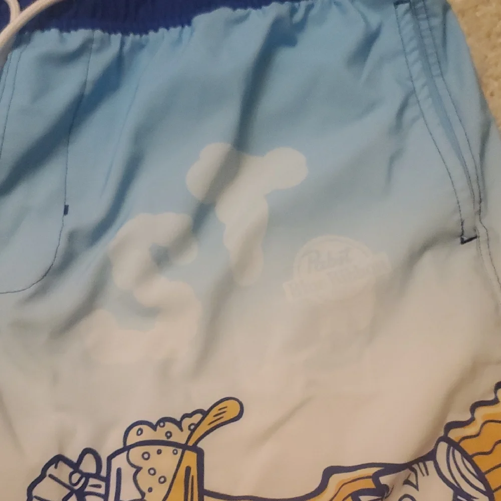5 For 25$ Pabst Blue Ribbon Beer Swim Shorts‎ Mens Size XL 40/42
